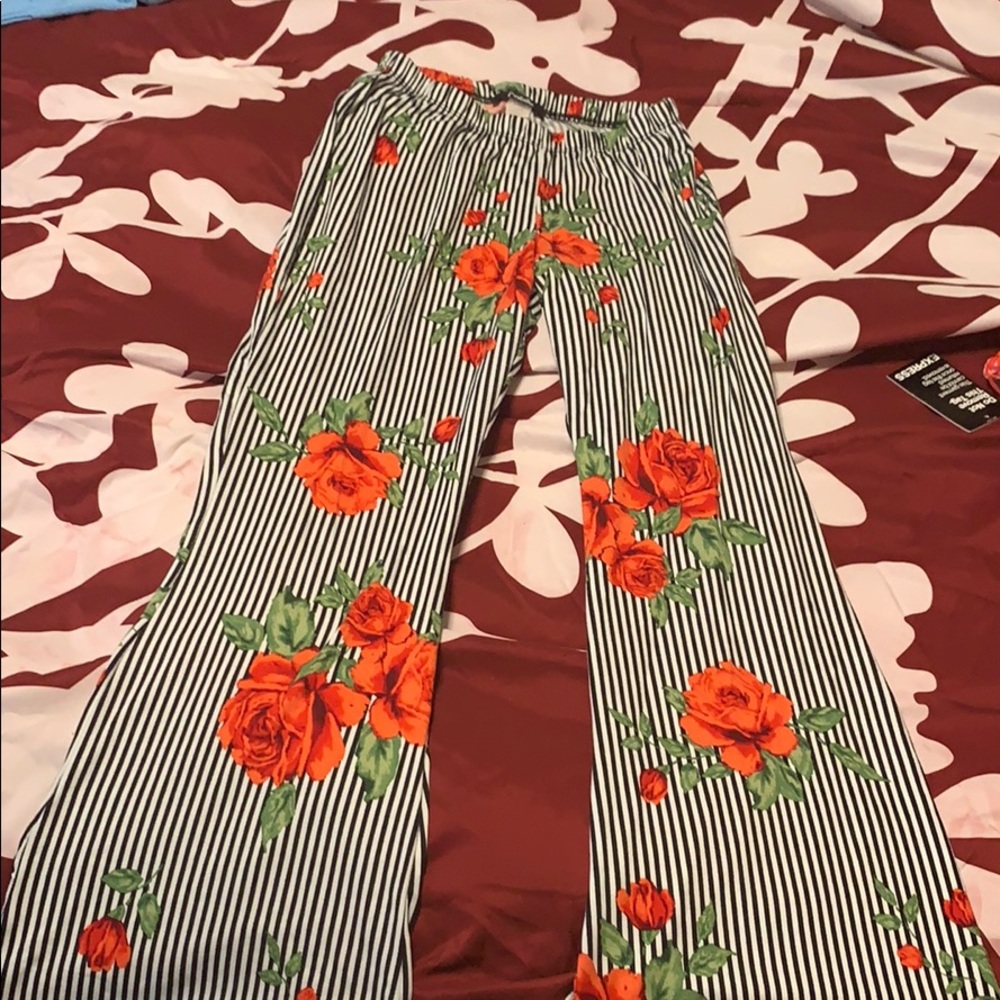 Bell Bottom Floral Pants